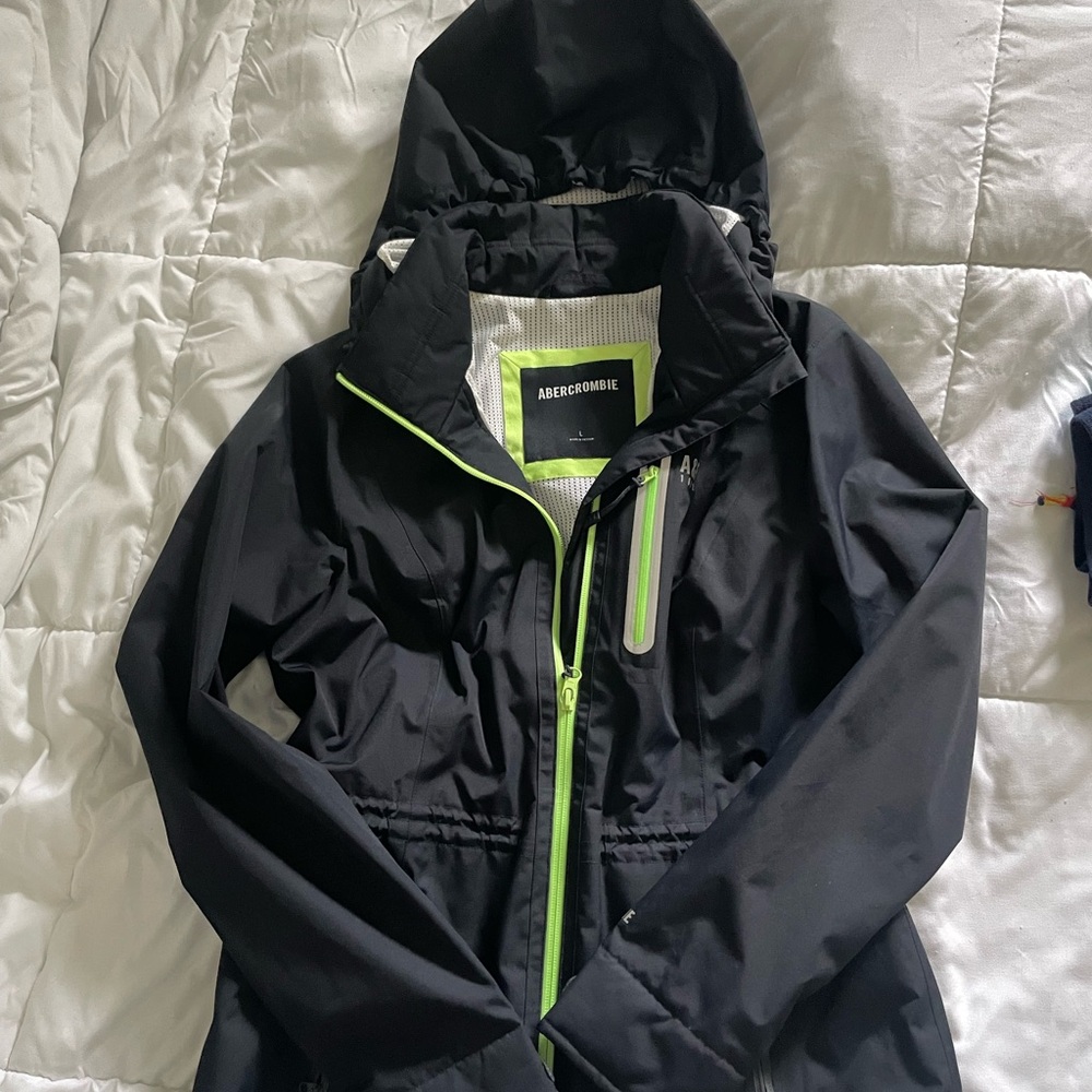 Abercrombie & Fitch Black Jacket with Neon Accents